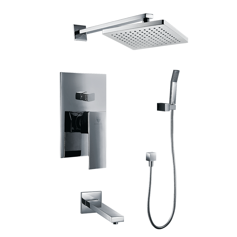 Palermo Wall Mount Three Way Bathroom Rain Shower Set
